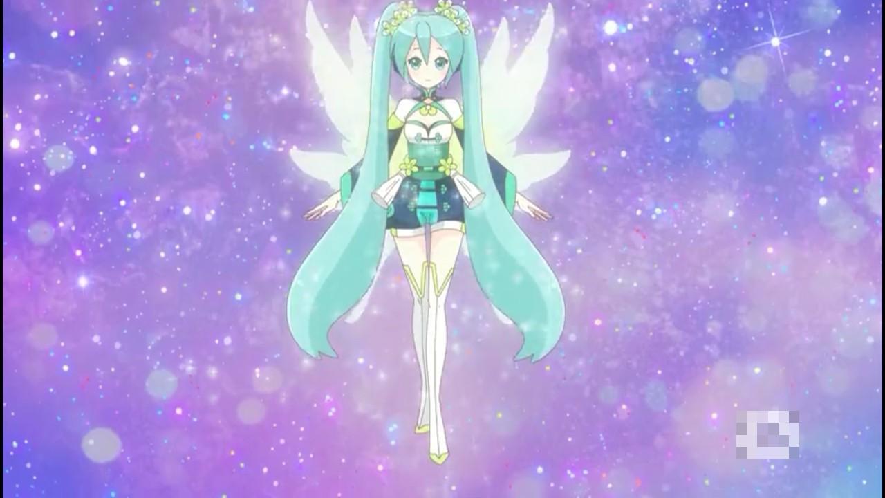 绿牡丹花仙精灵王初音未来