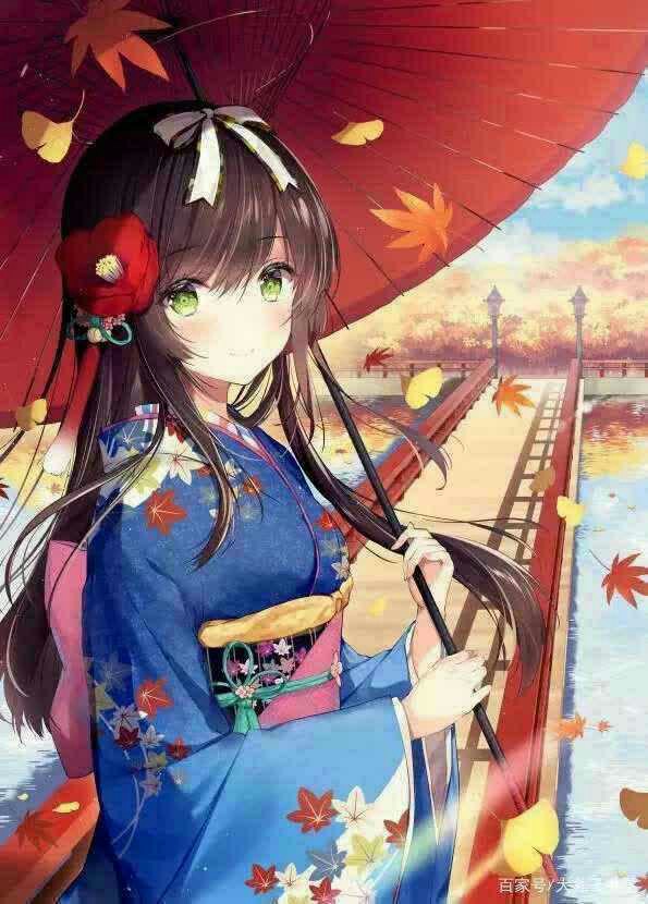 027秋天里的动漫少女壁纸