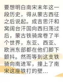 乱世枭雄崛起力挽南宋危局