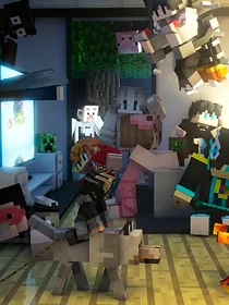 当Minecraft的人物穿越到现实世界