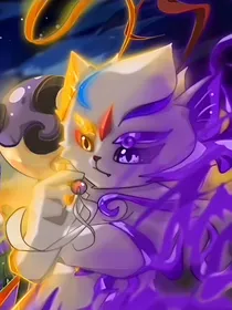 京剧猫白与黑