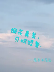 烟花真美，只叹短暂