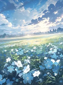 溺在花海中