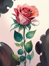 粉玫瑰，温柔的花下