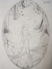 小说人物画册：无忧爱作铅笔画