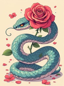 毒蛇缠玫瑰