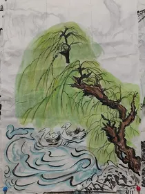 柳畔情牵
