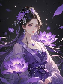 凝紫澜晶坠