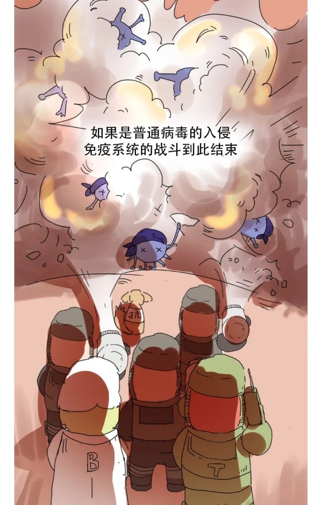 免疫细胞和病毒斗争全过程手绘