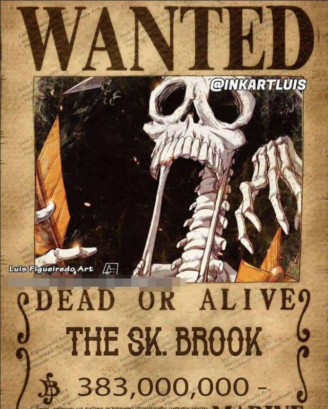 布鲁克:悬赏金3亿8千3百万贝利