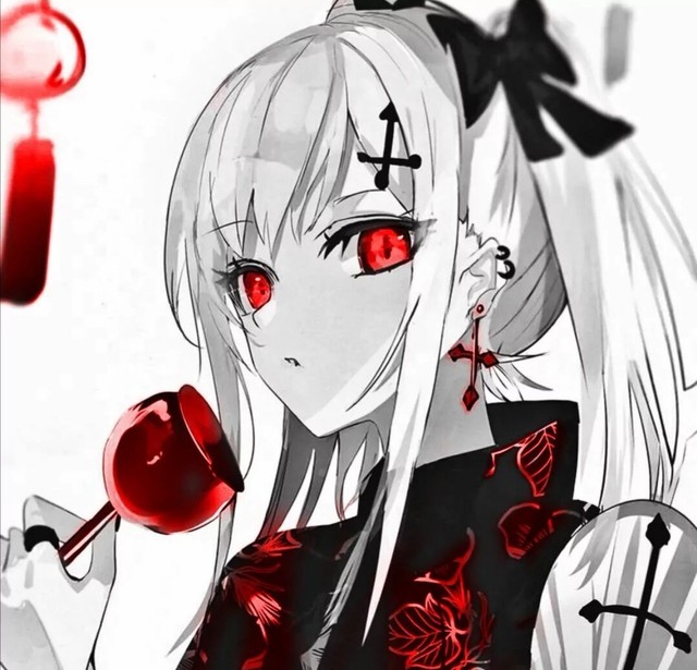 出单黑色系红眼霸气女头