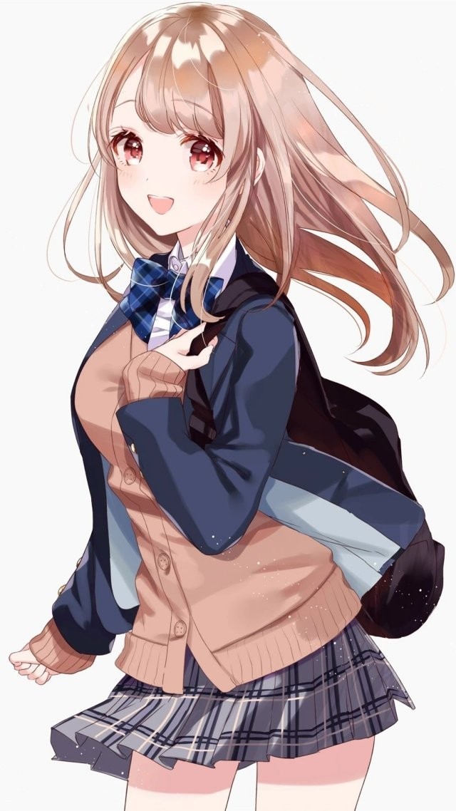 出单红瞳棕发动漫女