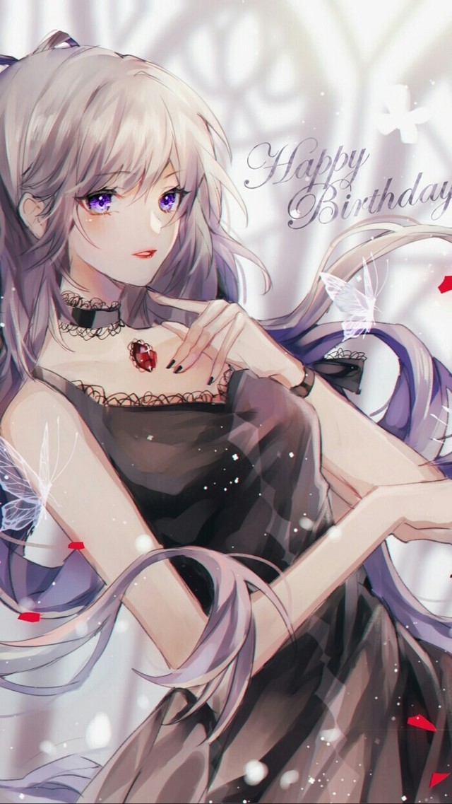 白发紫眸动漫女