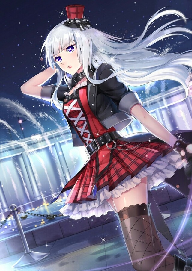 白发紫眸动漫女