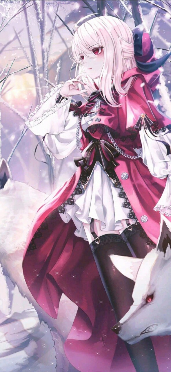 红瞳动漫壁纸女