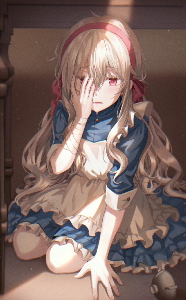 红瞳动漫壁纸女