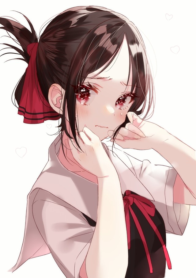 棕发红瞳动漫人物壁纸女