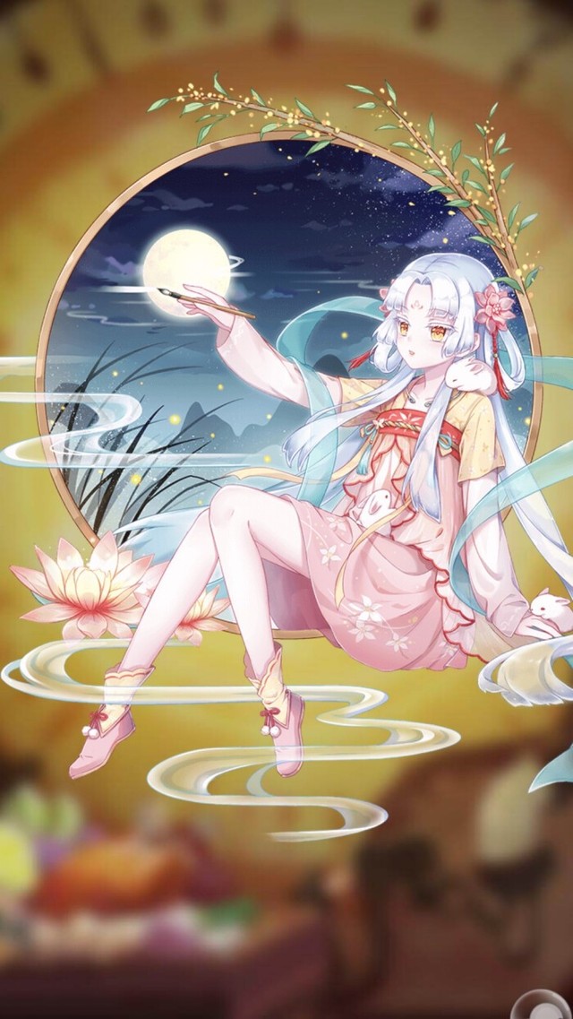 银发黄瞳动漫人物壁纸女