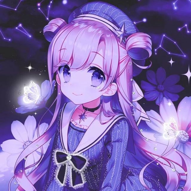 紫色系女生动漫头像