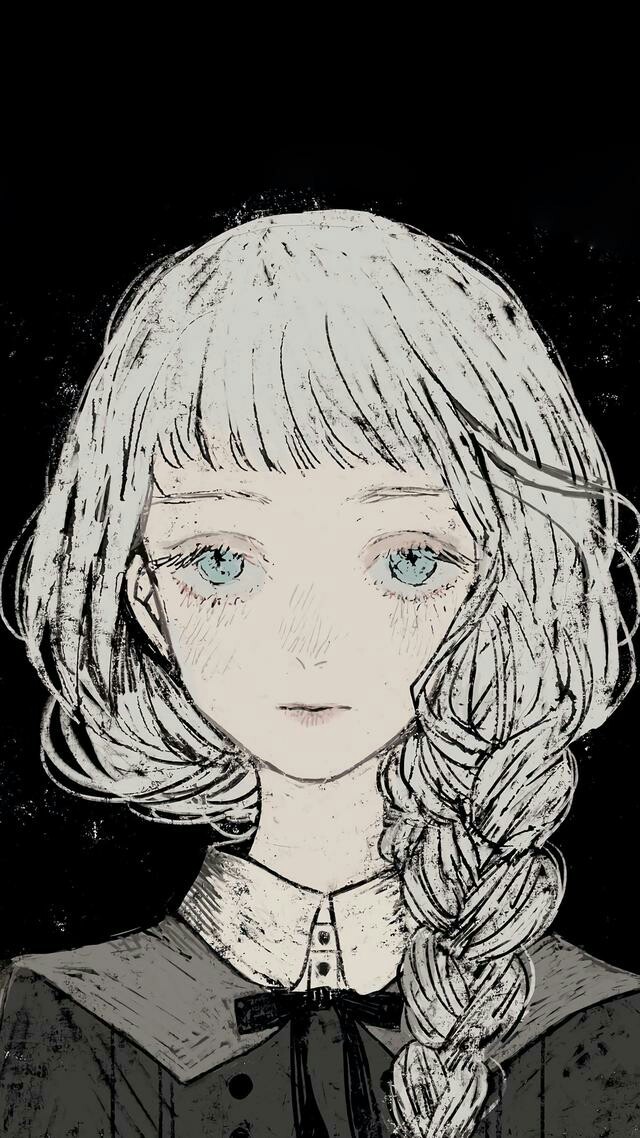 黑暗哥特系手绘壁纸颓废冷漠风