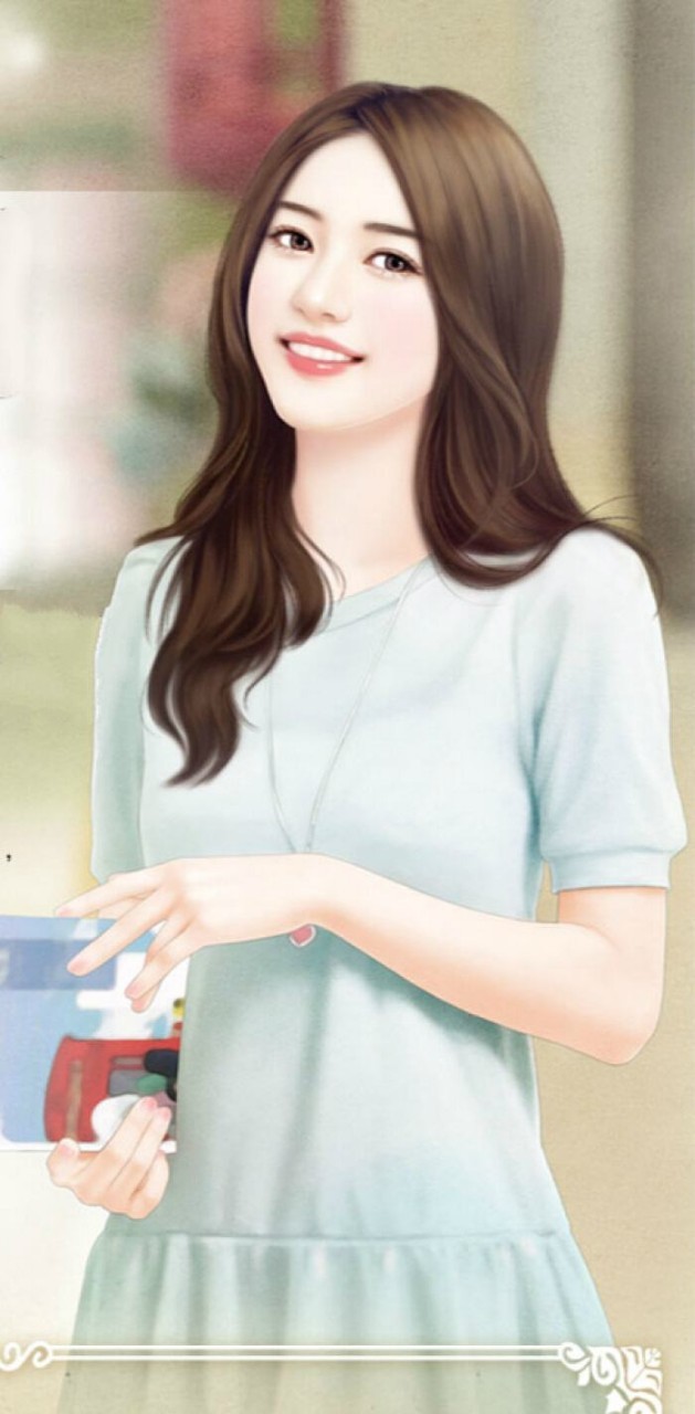 手绘美女图片