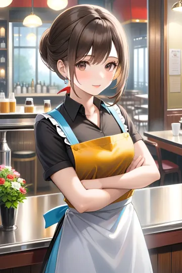 咖啡厅女服务员