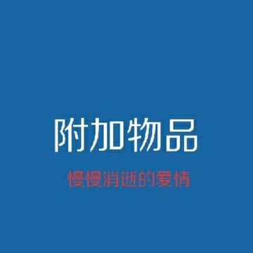 附加物品:慢慢消逝的爱情①