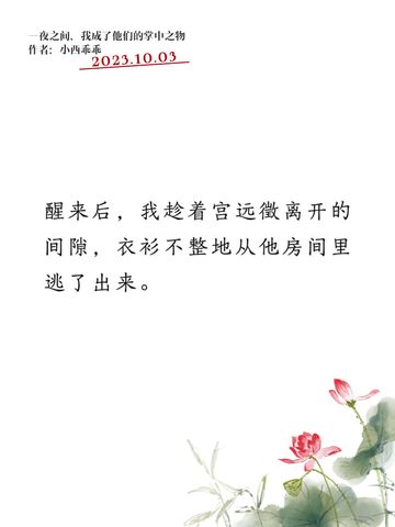 一夜之间，我成了他们的掌中之物（上）