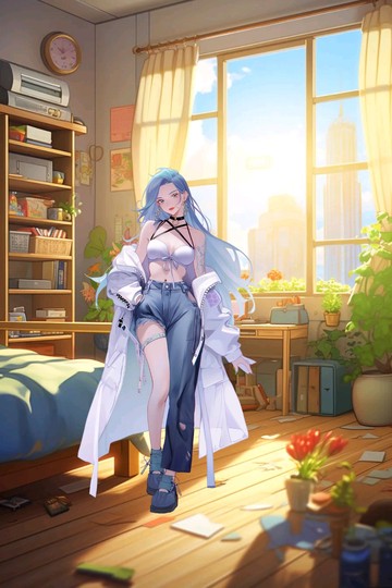 秋日，从窗户透进卧室的暖阳