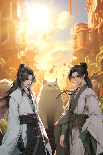 两个男的快乐的生活。