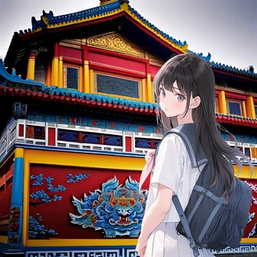 中国地图九个朋友旅游击队