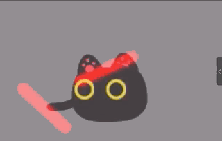 黑猫表情包 荧光棒图片